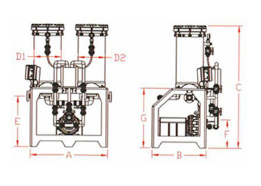 سیستم تصفیه آب فیلتر دوگانه موازی فیلتر برای عکاسی 330L / min 3HP